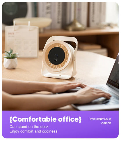 Kinscoter 4000mAh Rechargeable Wall Fan 100 Speed Adjustable Portable Desk Fan Air Cooling Fan with Remote Control for Outdoor