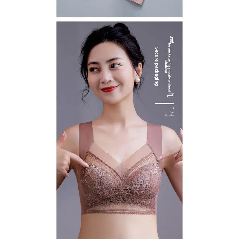 Seamless Lace Bra - Large Size Underwear | Breathable Thin Bra With Beautiful Back