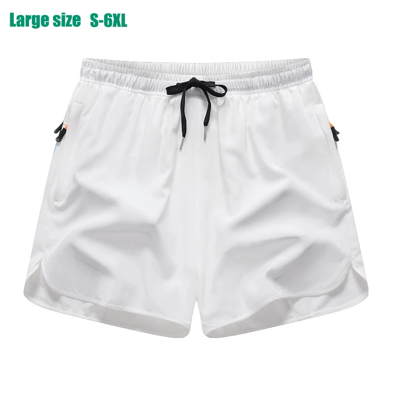 New Men's Sports Casual 3/4 Shorts With Ice Silk Lightweight Sweat-absorbing Outdoor Quick Drying Running Fitness Loose Pants