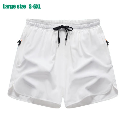New Men's Sports Casual 3/4 Shorts With Ice Silk Lightweight Sweat-absorbing Outdoor Quick Drying Running Fitness Loose Pants