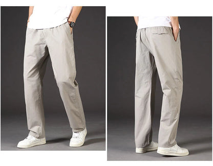 Men's Cargo Pants Cotton Black Work Pants Summer Casual Climbing Joggers Man Sweatpants Sports Spring Autumn Twill Trousers