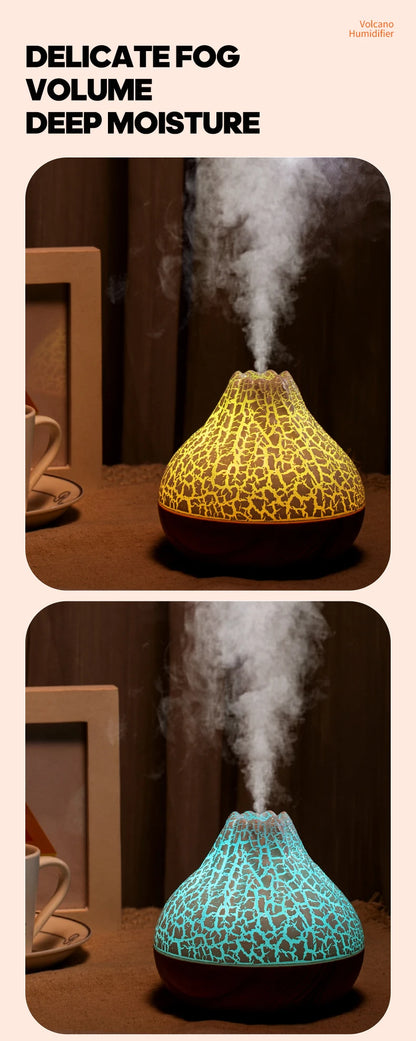 300ml USB Desktop Humidifier - Colorful Mist Diffuser  Air Purifier
