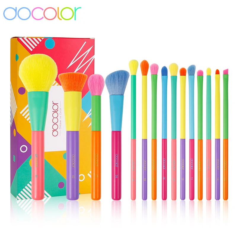 Docolor Makeup Brush Set Professional 10-30pcs Eyeshadow Blush Synthetic Foundation Brush Powder Contour Cosmetic Tool For Women