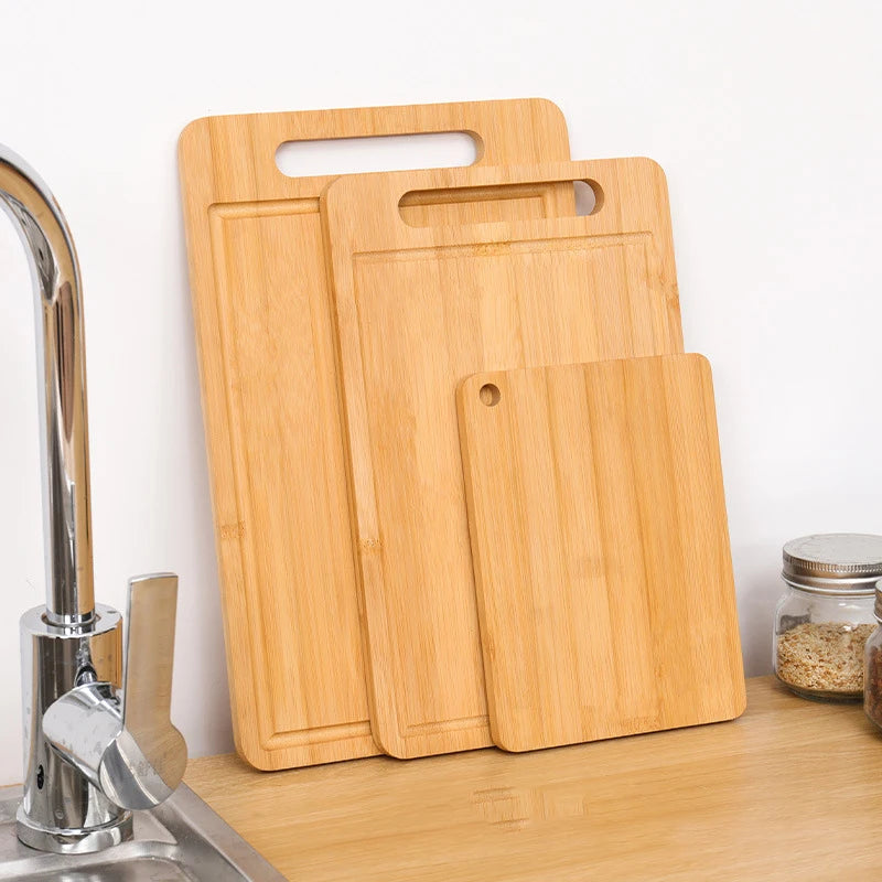 Bamboo Cutting Board – Double Sided Kitchen Cutting Board | Thick Durable Wood Chopping Block