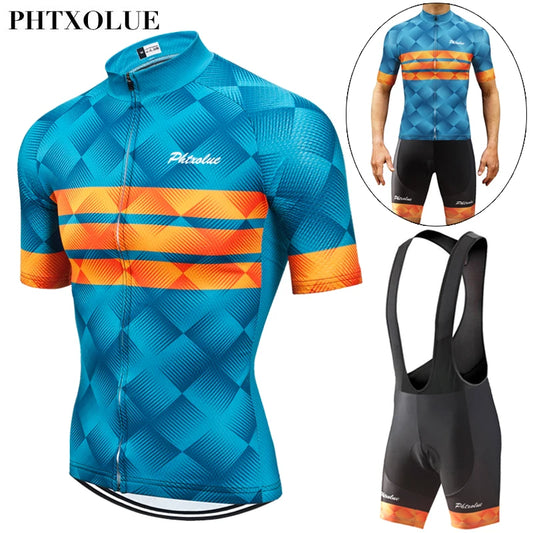 Cycling Jersey Set - Men & Women Breathable MTB Bike Clothes With Gel Padded Shorts