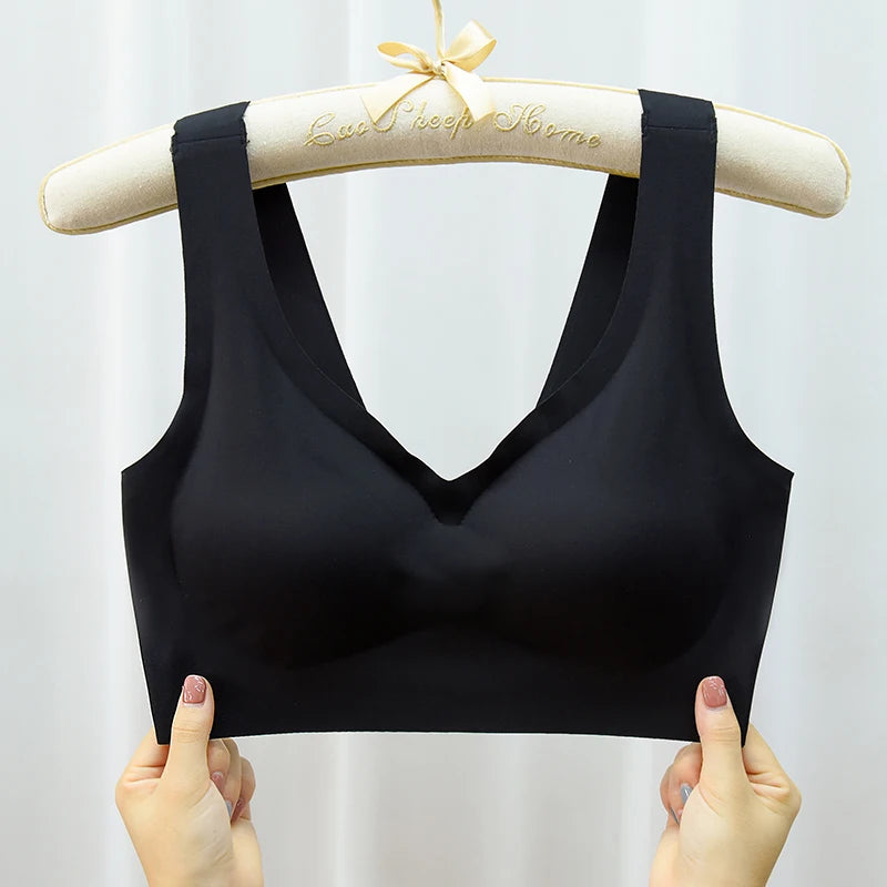Seamless Sport Bra - Wireless Comfort Plus Size Bralette | Push Up, Lace Full Cup