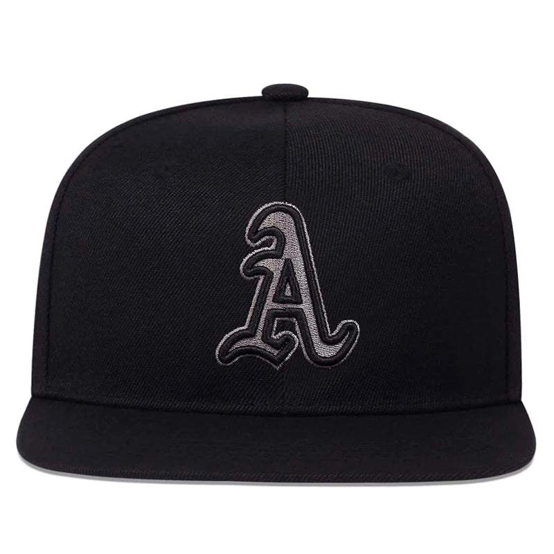 1piece Unisex Gothic Letter A Embroidery Hip-hop Hats Outdoor Adjustable Casual Baseball Caps Sunscreen Hat