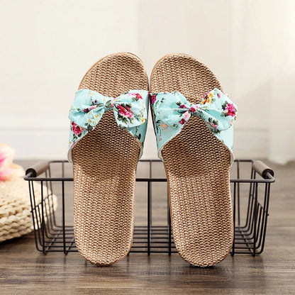 New Summer Ladies Slippers Outdoor Beach Sandals Bohemian Ethnic Style Handmade Espadrilles Platform Slippers Flip Flops Women