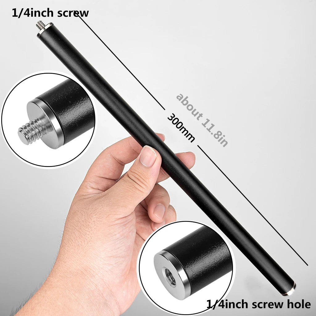 Metal Tube Extendable Rod Selfie Stick Monopod Extention Pole Stand Holder with 1/4inch Screw Ball Head for Mobile Phone Cameras