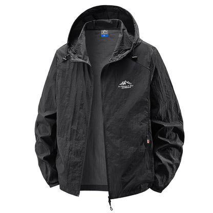 Summer Waterproof Hiking Jackets Men Fishing Cycling Hooded Gym Sports Running Coat Outdoor Sun-Protective Thin Jacket Clothing