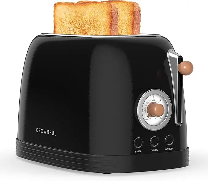 Stainless Steel 2-Slice Toaster - Extra Wide Slots Cancel Defrost  Bagel Functions