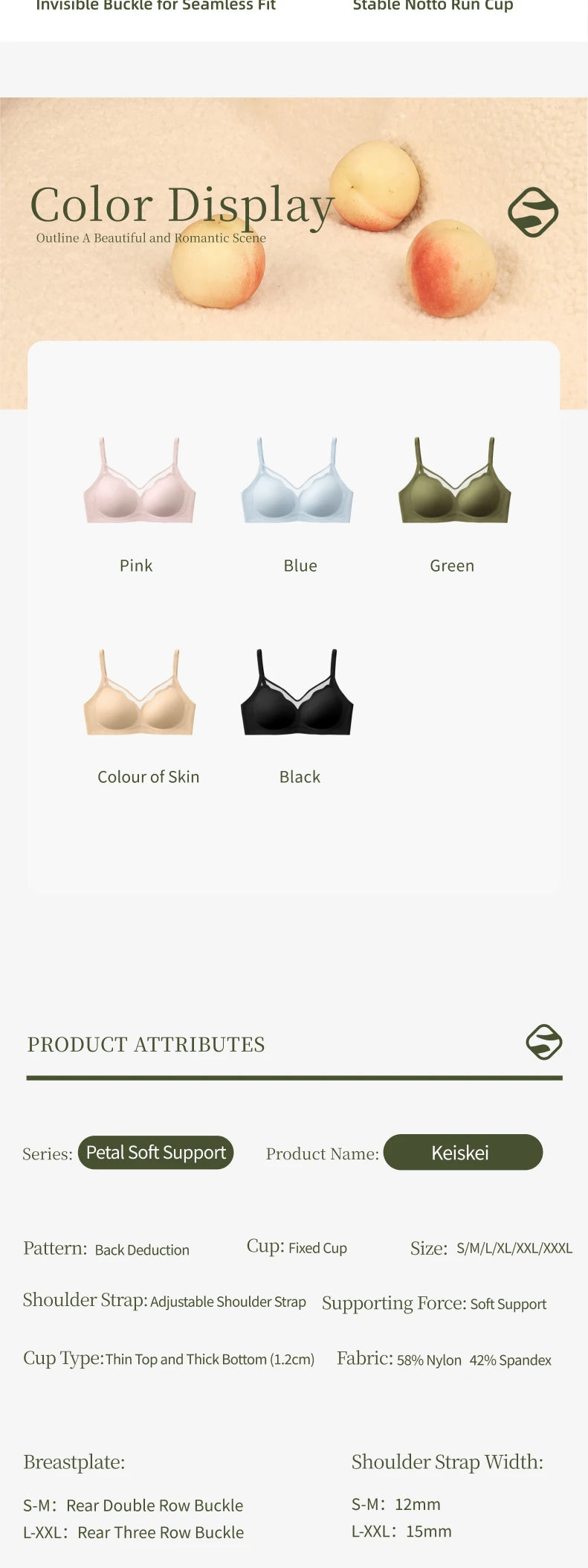 Push Up Bra Wireless Seamless Bra - Breathable Everyday Supportive Bralette