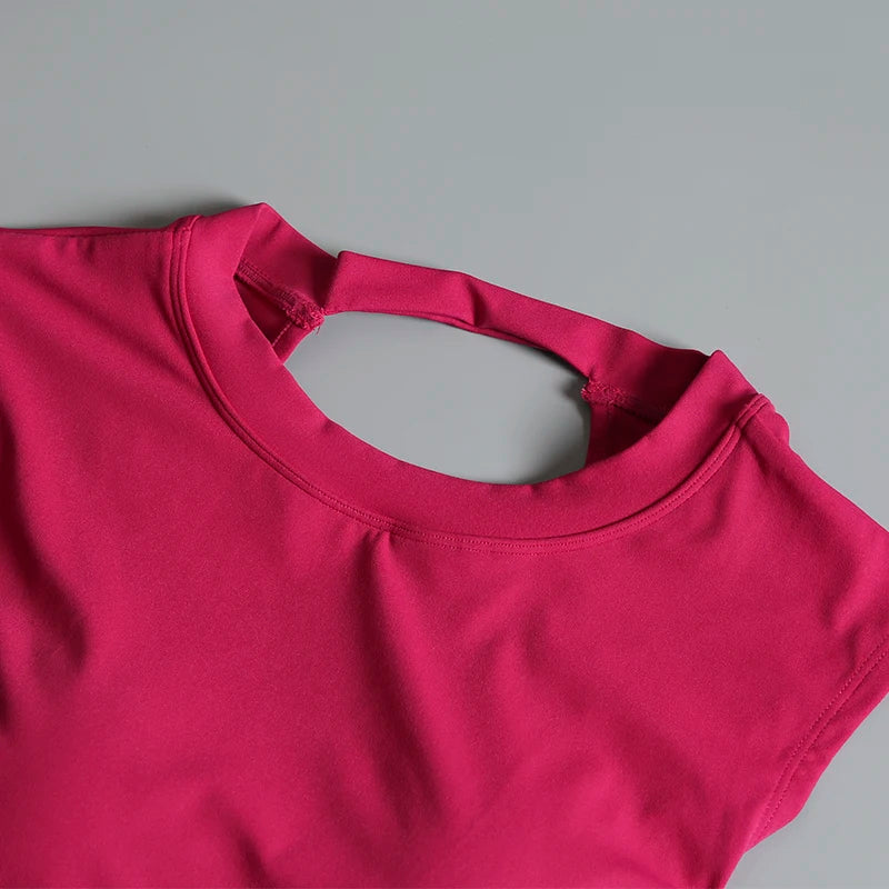 Backless Sports T-Shirt – Women's Slimming Yoga Top With Quick Dry Vest