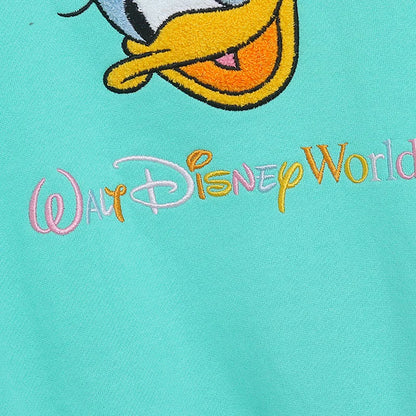 Disney World Disneyland Embroidery Sweatshirt Women Casual Fleece Jumper Mickey Daisy Duck Cartoon Loose Pullover Top O Neck