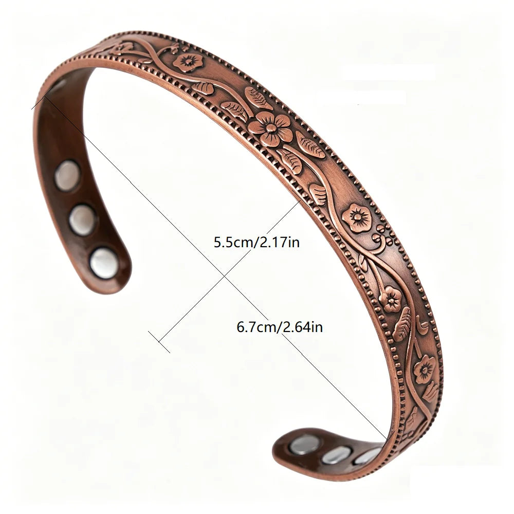 Viking Tree of Life Celtic Knot Zinc Alloy Magnetic Bracelet Ring Set Open Cuff Vintage Healing Jewelry for Men Women
