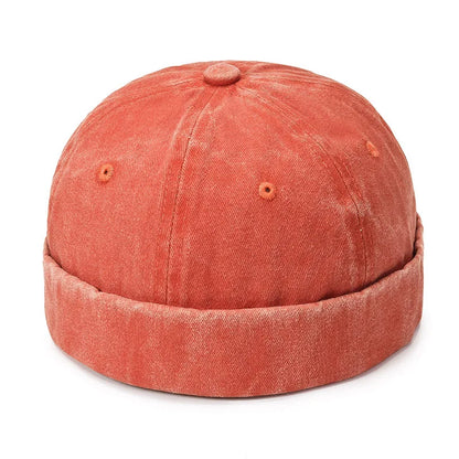 Denim Docker Cap – Brimless Sailor Beanie, Adjustable