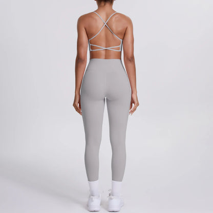 Women's Yoga Suit – Seamless Sports Bra & High Waist Leggings | Breathable Quick Dry Activewear
