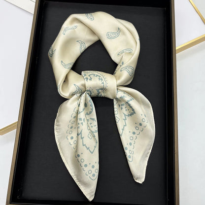 Luxury Silk Square Scarf - Womens Satin Neckerchief  Hair Wrap 2023