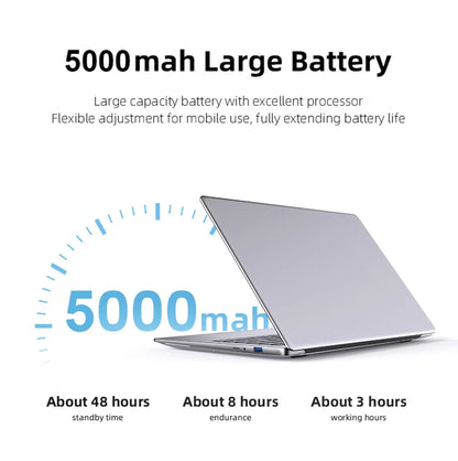 Ultra Slim Laptop 14 Inch Notebook Windows 11 Intel Atom 12GB RAM SSD Storage