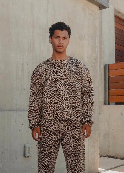 Y2K Leopard Print Hoodie – Unisex Harajuku Hip Hop Style Zip-Up Pullover Sweatshirt for Couples