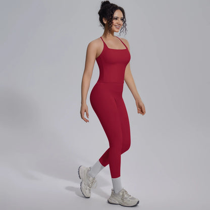 Quick Drying Legging Outdoor Running Yoga Set for Womans High Waisted Push Up Female Pants Gym Sexy Beautiful Back Vest Yoga Set