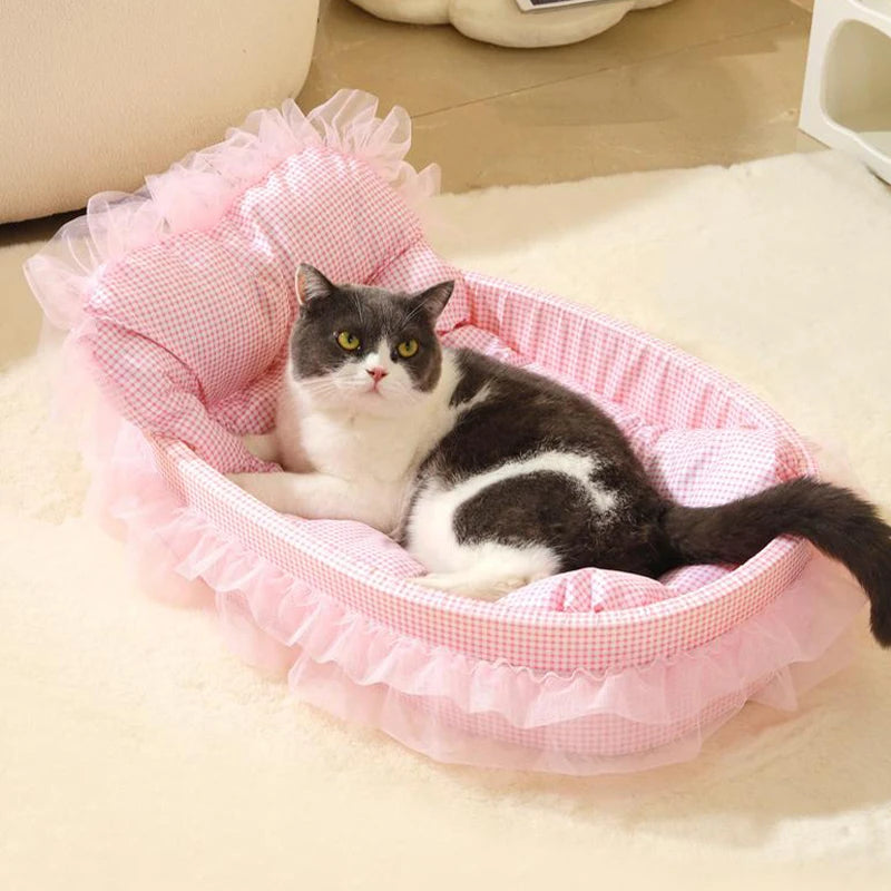 1pc Cute Princess Cat Litter All Seasons Universal Non Sticky Mat Pet Sofa Dog Bed Small And Medium Cats And Dogs Pet Supplies