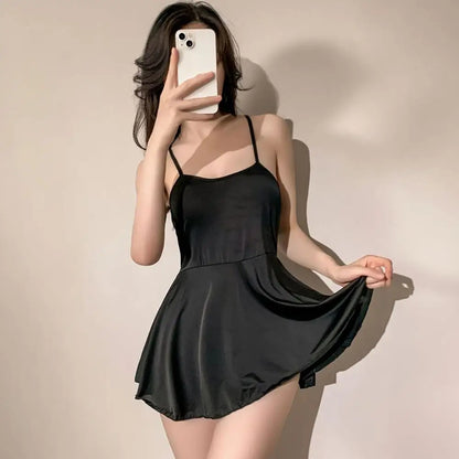 Sexy Lace Patchwork Camisola Lingerie Nighty Wedding Silk Dress Sleep Wear Nightdress Clothes Women's Nightgowns Sexy Nightwear