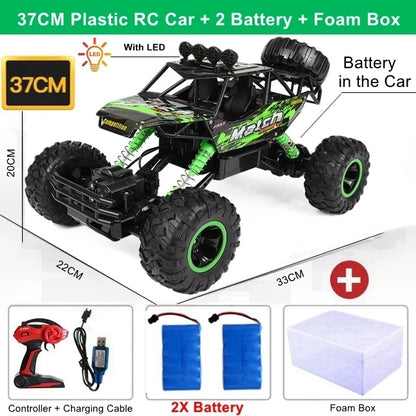 Remote Control Climbing Car - 4WD Off Road Truck with Shockproof Suspension & Anti Skid Wheels