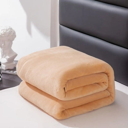 Solid Color Fleece Blanket - All Seasons Machine Washable - ZOOMNSTORE