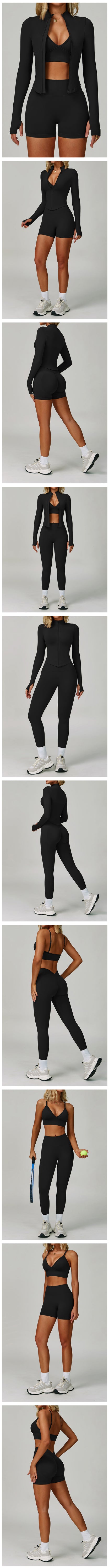 2/3PCS Seamless Yoga Set Gym Workout Suits Athletic Wear Women Legging Fitness Bra Crop Top Long Sleeve Sports Suits Sportswear