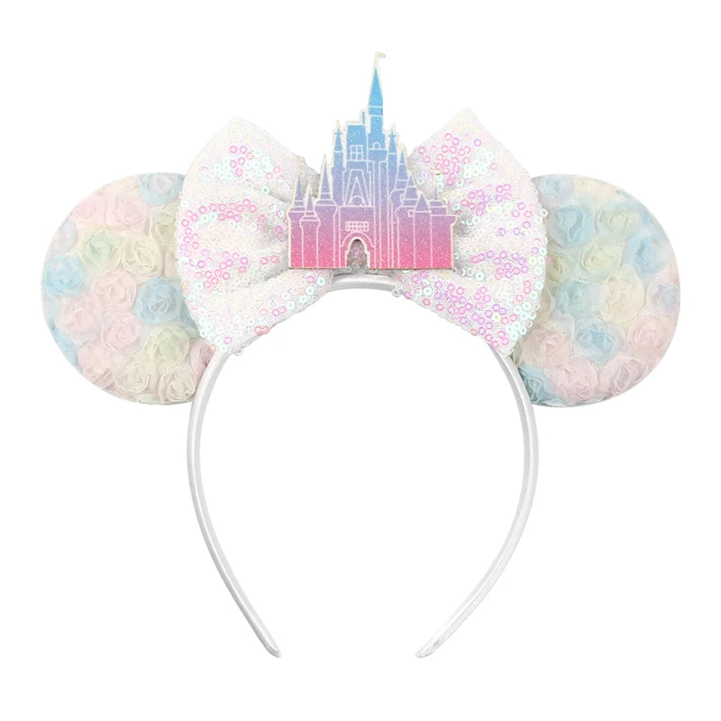 Mickey Mouse Ears Headband - Sequin Hair Bow for Halloween Festival and Cosplay