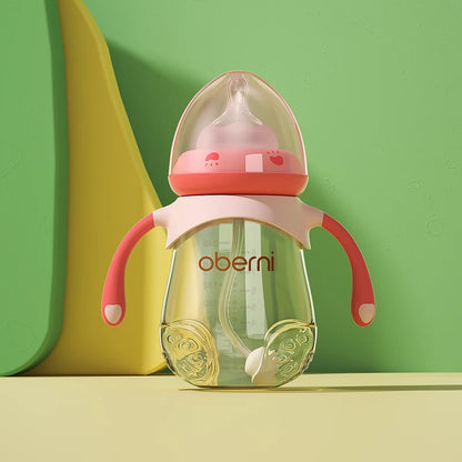 Oberni 150ml+180ml PPSU Imitated Breast Baby Milk Bottle set Anti bloating 0-6 Newborn Baby Bottle With Resistant to Falling