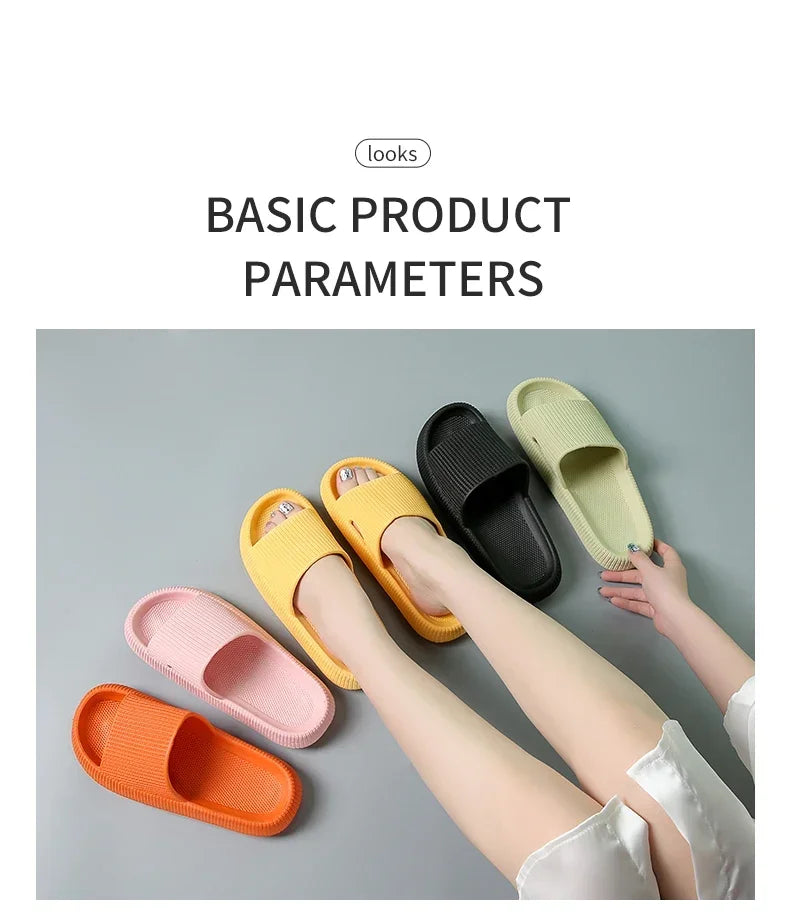 Eva's Simple Men's Slippers For Man Size 45 Poop Slippers. Wearing Soft-Soled Anti-Slip Shoes In Summer. And Women's Slippers