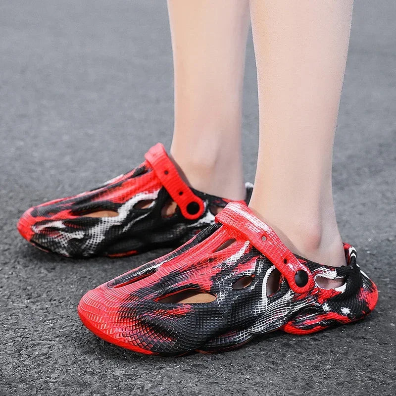 Camouflage Platform Slippers - Lightweight Outdoor Summer Clogs for Men Women