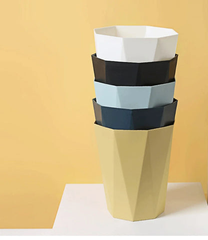 Large Plastic Trash Can - Multi-Purpose Open Basket for Bathroom Kitchen Office