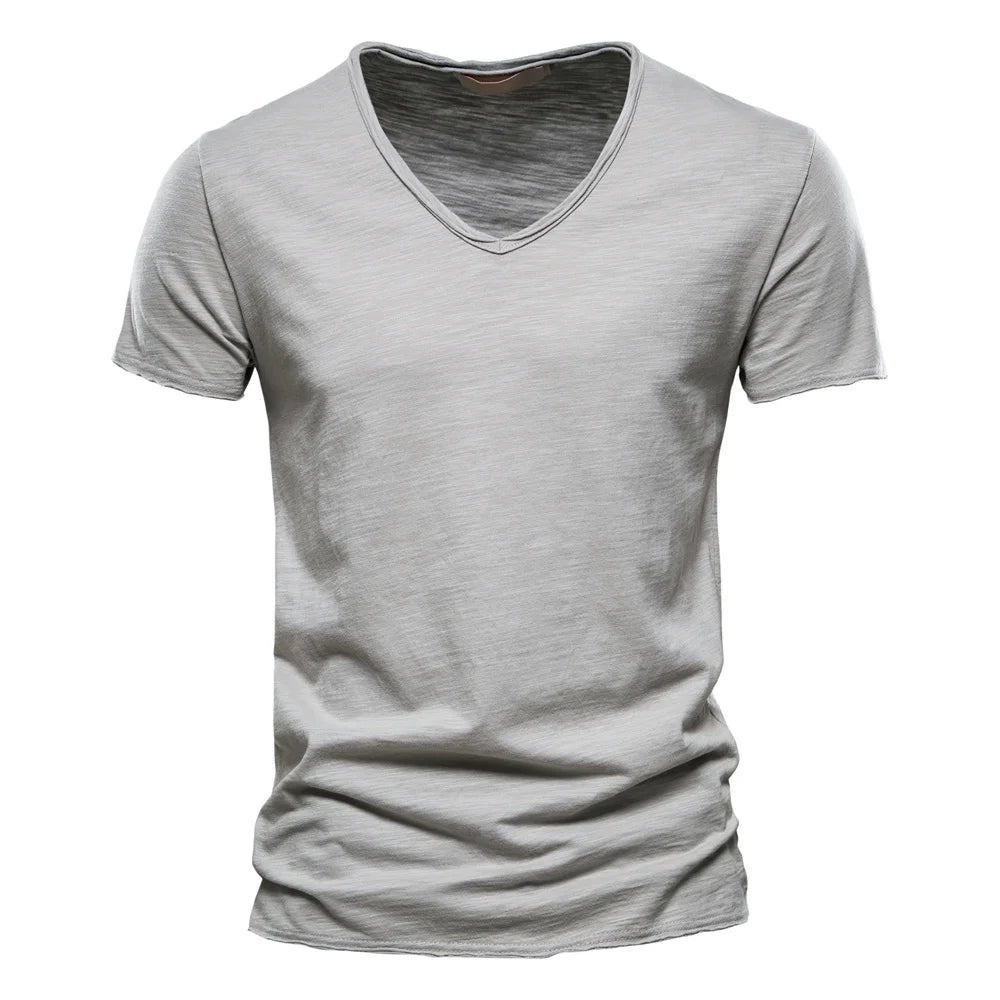 Quality 100% Cotton Men T-shirt Fashion Cut Design Slim Fit Soild Men's t-shirt Tops Tees Brasil Short Sleeve T Shirt For Men