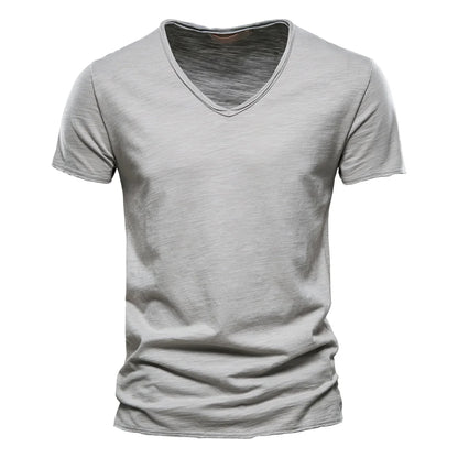Quality 100% Cotton Men T-shirt Fashion Cut Design Slim Fit Soild Men's t-shirt Tops Tees Brasil Short Sleeve T Shirt For Men