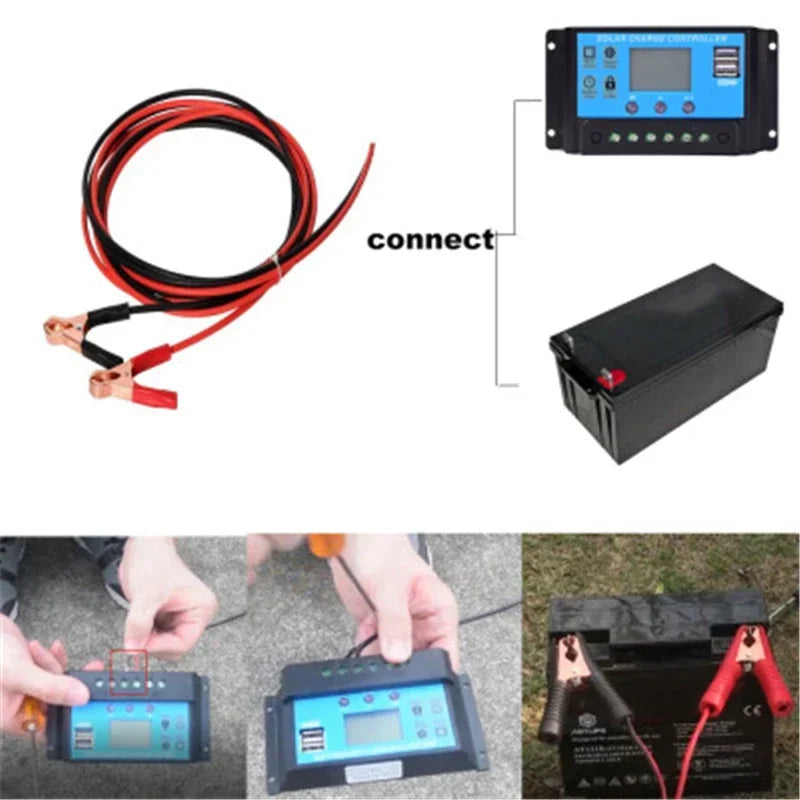 20W-1000W Solar Panel 12V Solar Cell 100A Controller Solar Panel for Phone RV Car MP3 PAD Charger Outdoor Battery Supply Camping