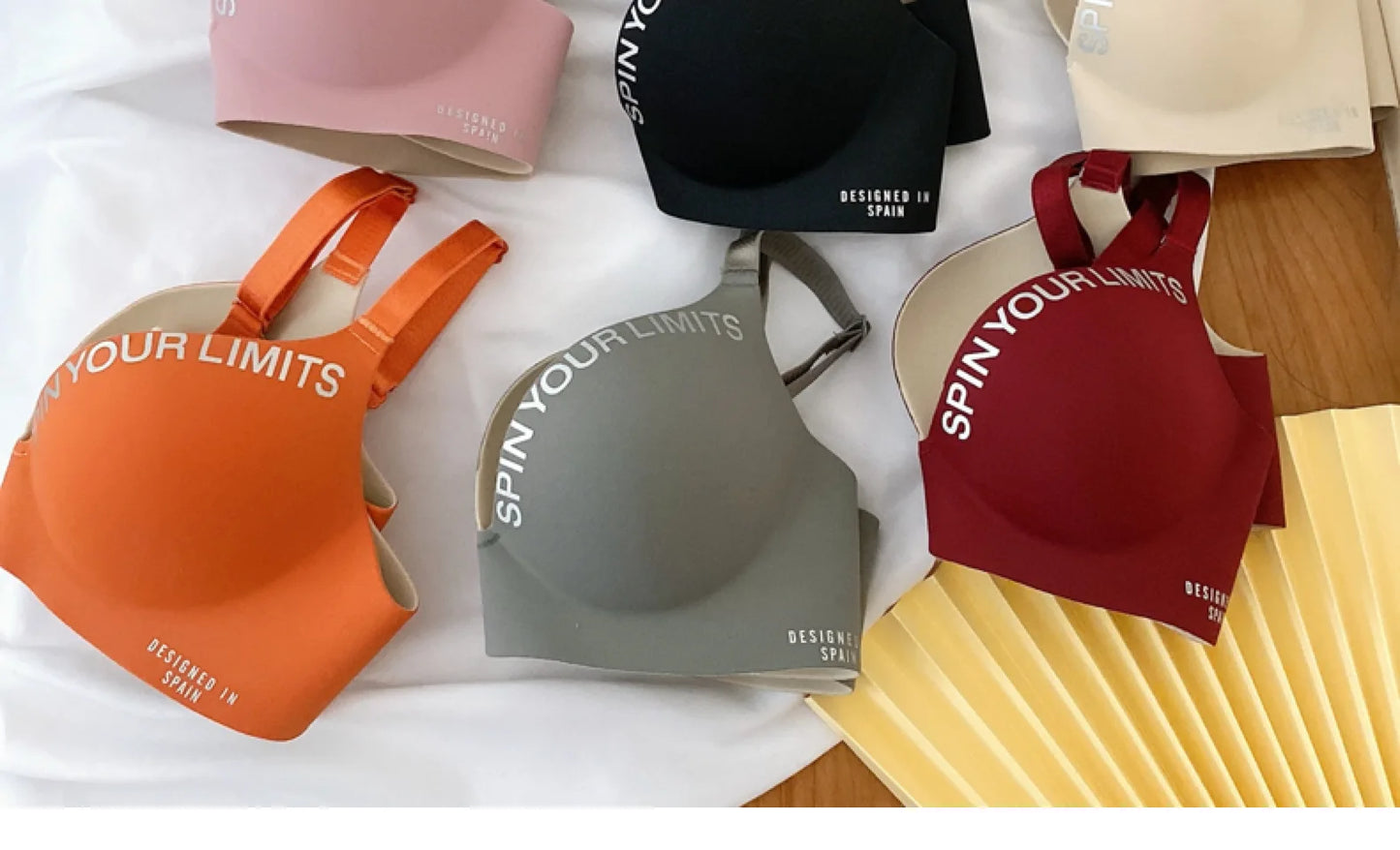 Seamless Push Up Bra - Women's One-Piece Wire Free Bra with Adjustable Straps