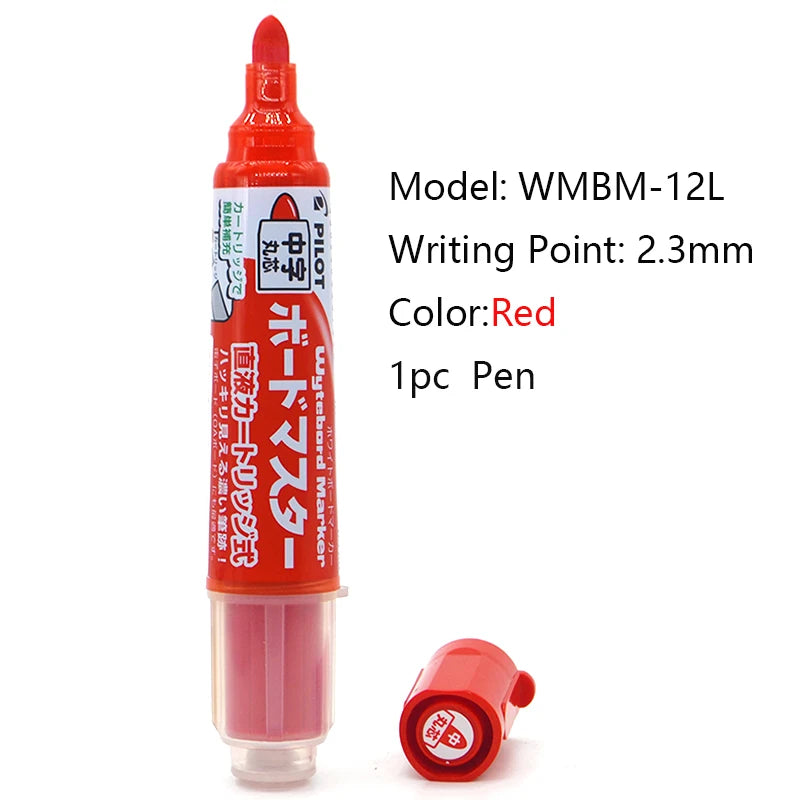 Pilot Whiteboard Marker Pen Stationery White Board Markers 1.7/2.2-5.2/2.3MM Tips Dry-Erase Refillable Liquid Ink School Office