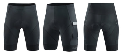 YKYWBIKE Sports Padded Bike Shorts for Men Cycling Bicycle Shorts Comfortable Road Biking Pants 2 Pocket Tights Slim Fit