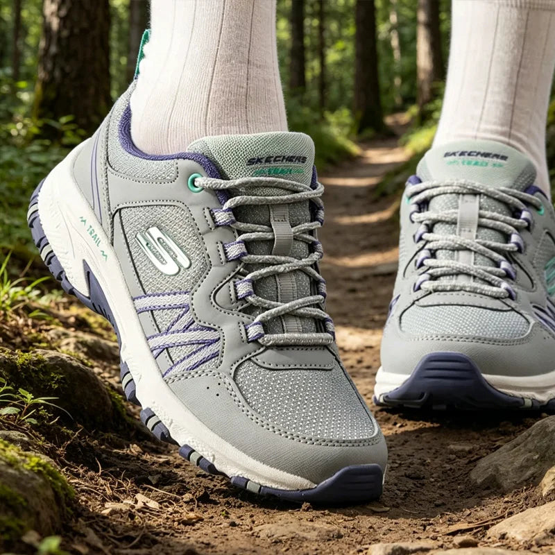 Skechers Women Outdoor Hiking Shoes 180017-OFWT/180017-ROS/180017-GYMT/180017-BKMN Lightweight Non-Slip Walking Shoes