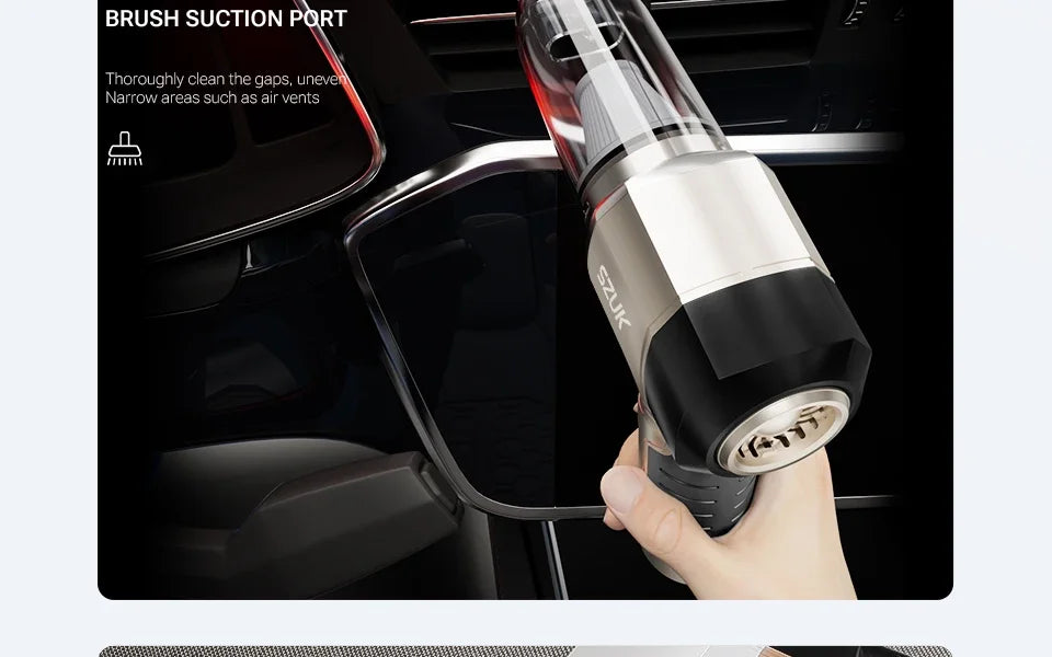Wireless Car Vacuum - Portable Handheld Cleaner With Strong Suction & HEPA Filter