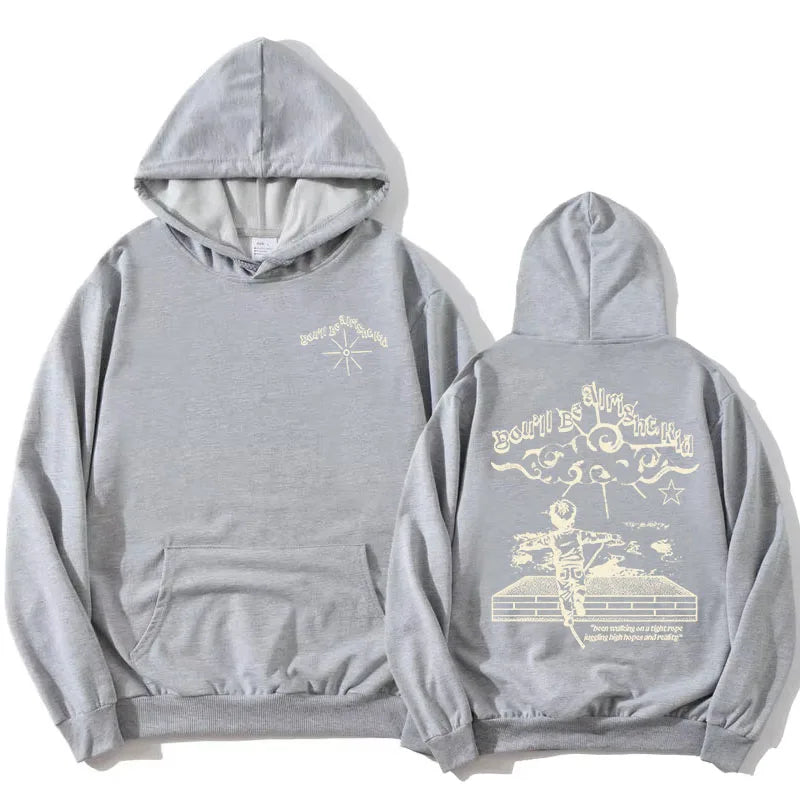 Alex Warren You'll Be Alright, Kid Hoodies Fashion Long Sleeve Hooded Sweatshirts Casual Design Graphic Print Pullovers Unisex