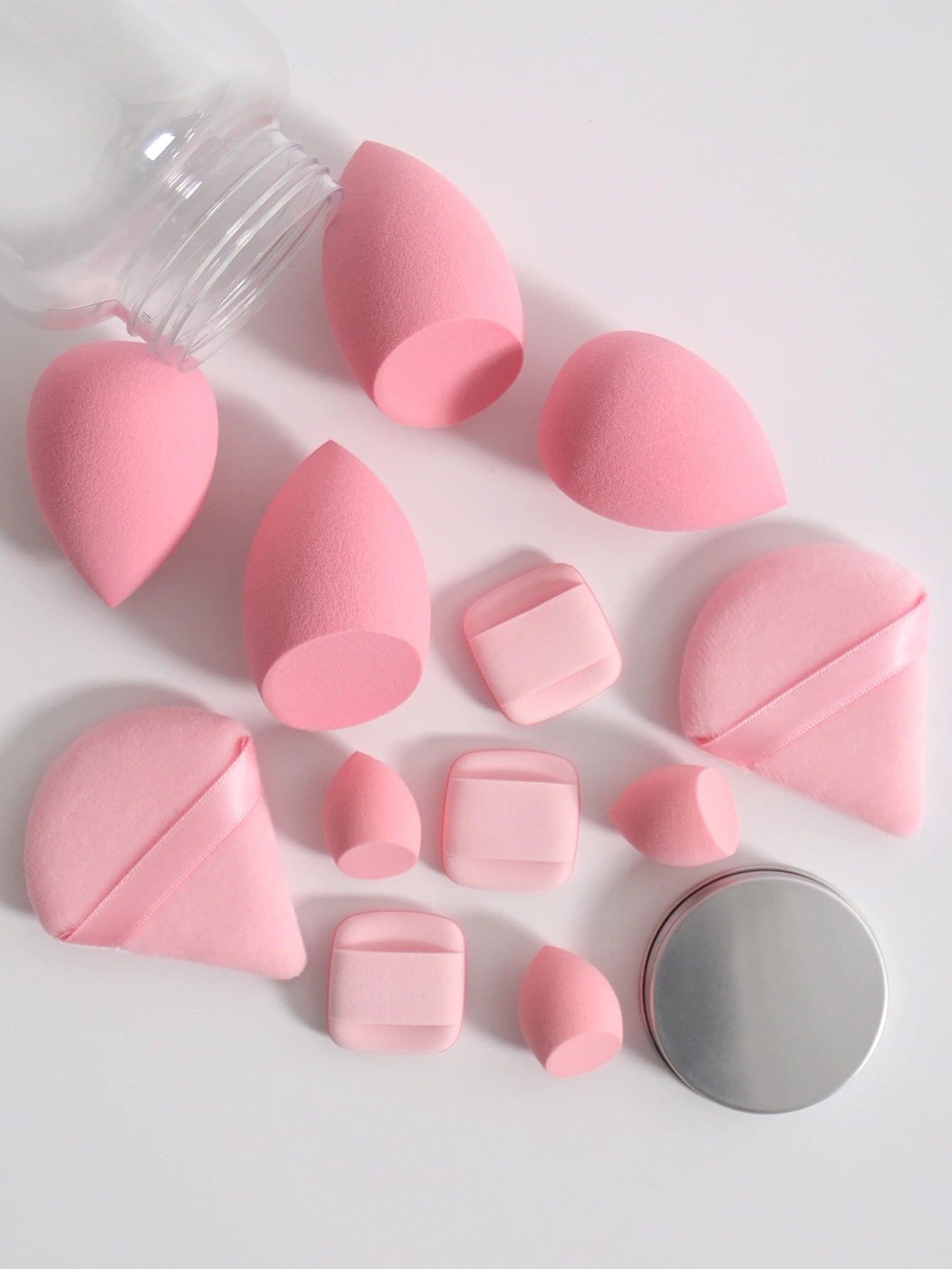 Makeup Sponge Set – 12 Piece Latex Free Sponges with Storage Jar for Wet Dry Use