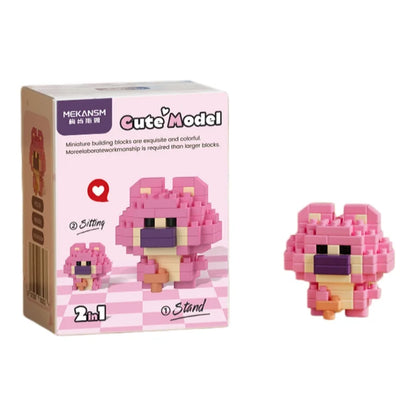 Disney 214 style Winnie LinaBell StellaLou Building Blocks Princess Cartoon Figrues Bricks Children's Assembly Toys Model Gift