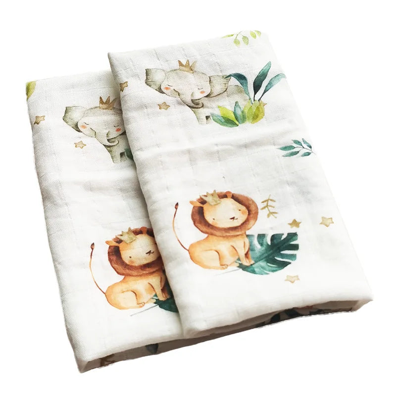 Muslin Cotton Baby Towel  Swaddle - 58x58cm Bath Feeding Face Wipe