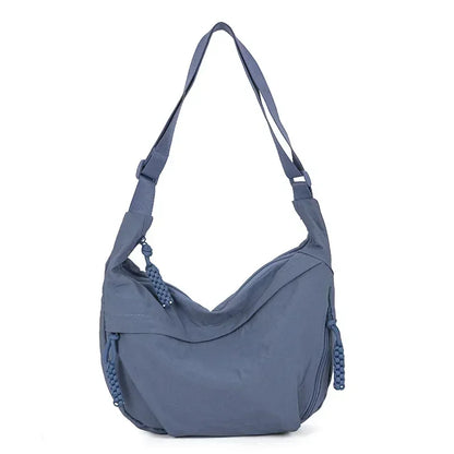 Women Shoulder Bag – Soft Cloth Crossbody Handbag With Zipper Closure, Versatile Everyday Use
