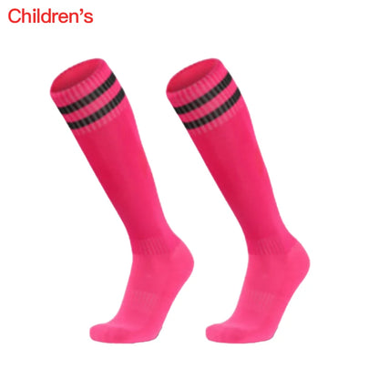 Adult Football Socks Hit Color Wear-resistant Children Kids Sport Long Socks Over Knee High Baseball Hockey Socks