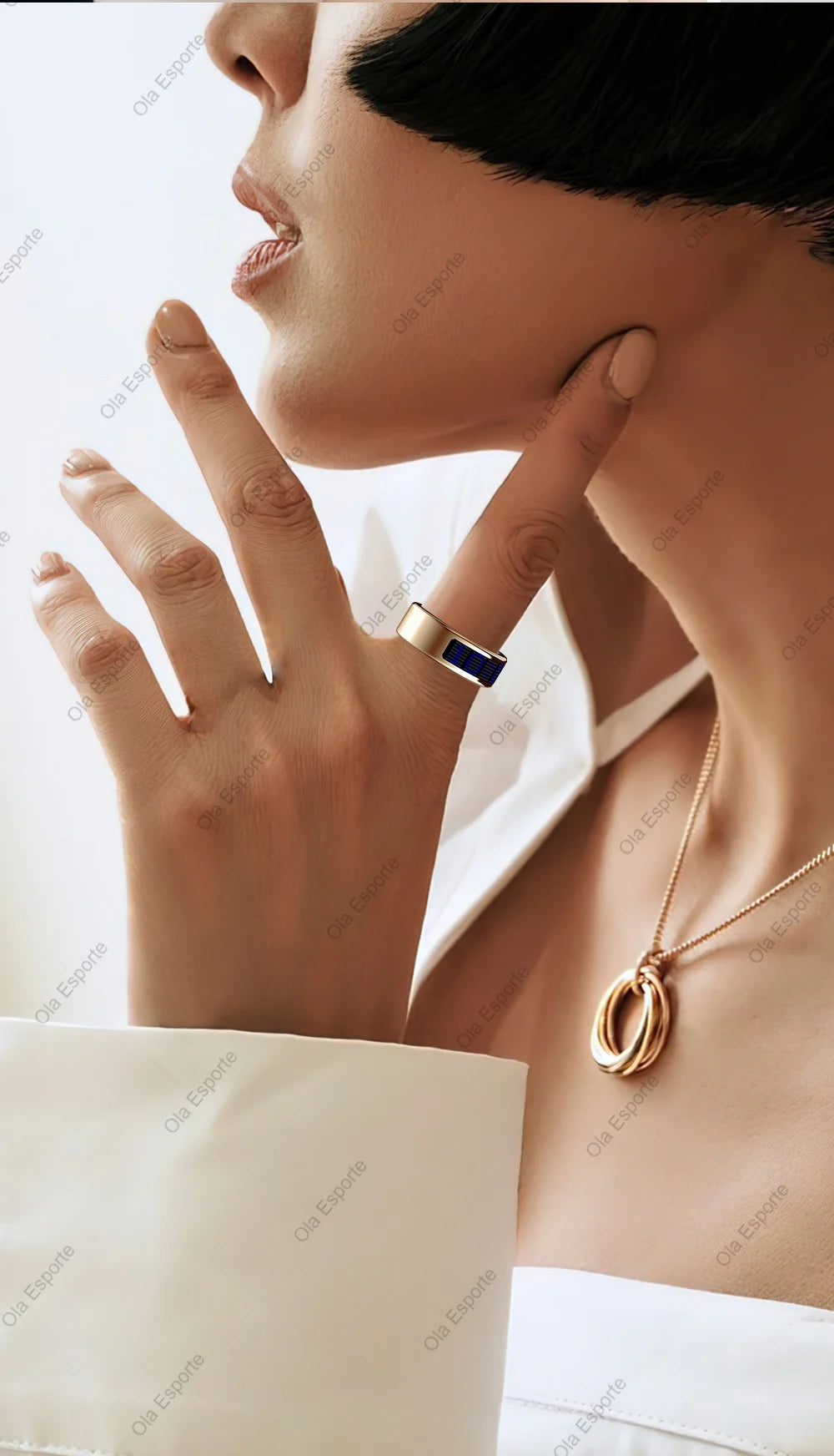 Smart Ring With Dynamic Display Screen 5 ATM Waterproof Blood Oxygen Heart Rate Sleep Monitor Sports Ring Men Women Fashion Ring